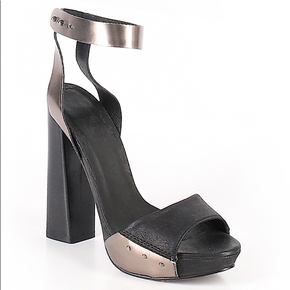 DIESEL | Metallic Ankle Strap Heels - Picture 1 of 6